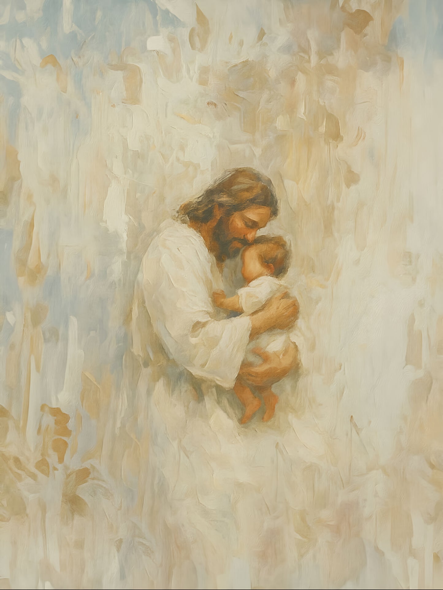 Safe in His Arms, Boy - Canvas