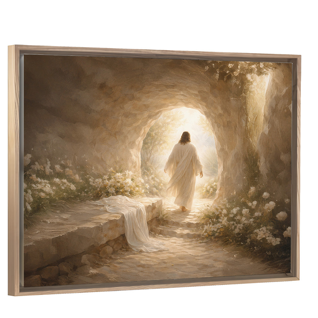 Alive Again Canvas – Christ's Resurrection Christian Art – Light