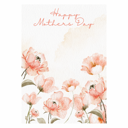 Peonies Mothers Day Card - Digital Download