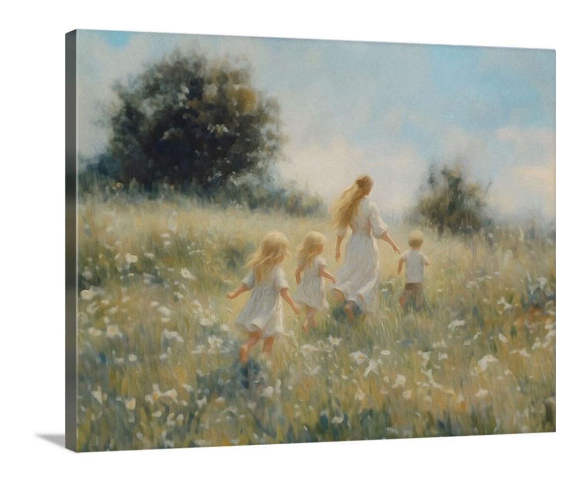 Mommy and Me, 3 Blondes - Canvas