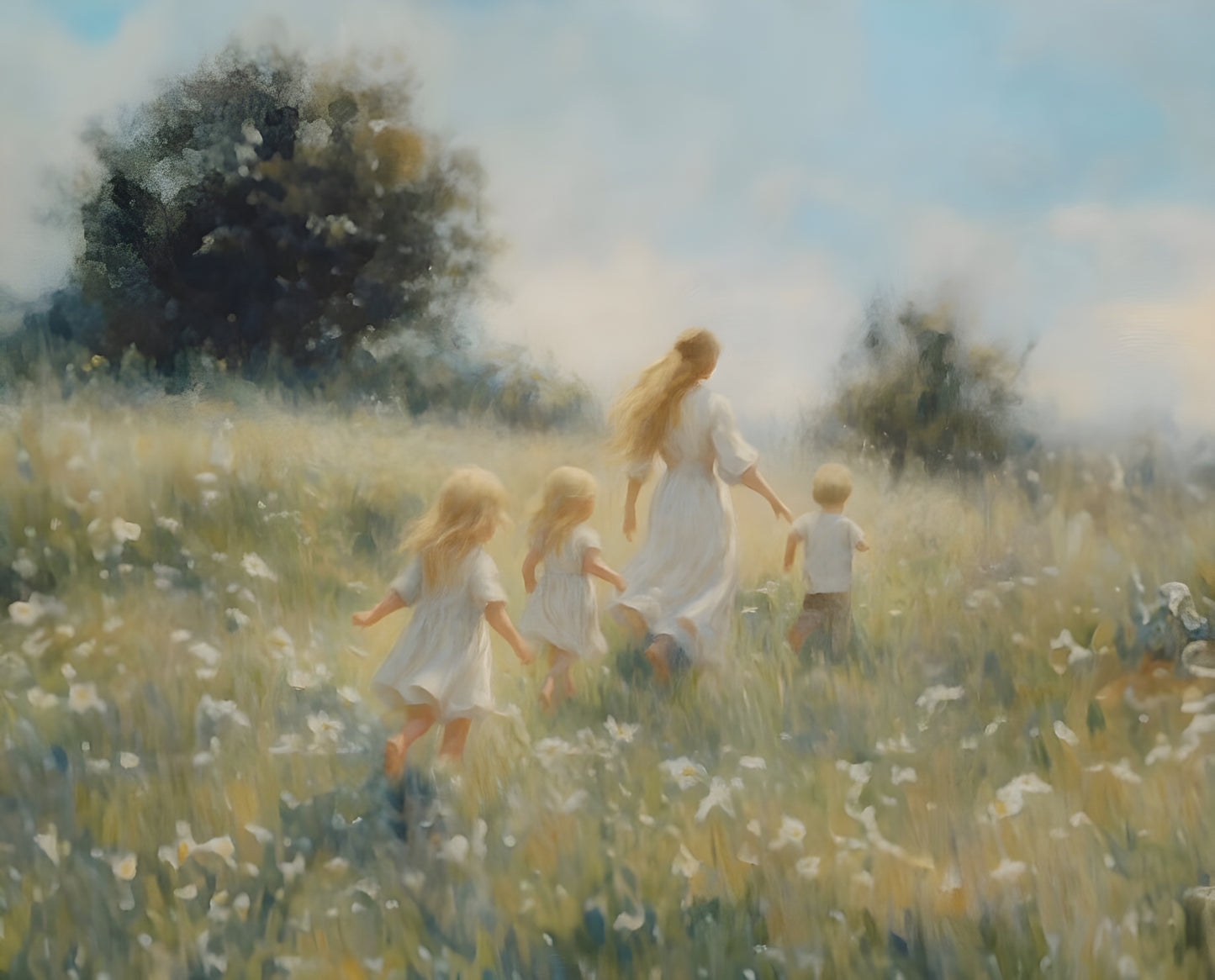 Mommy and Me, 3 Blondes - Canvas