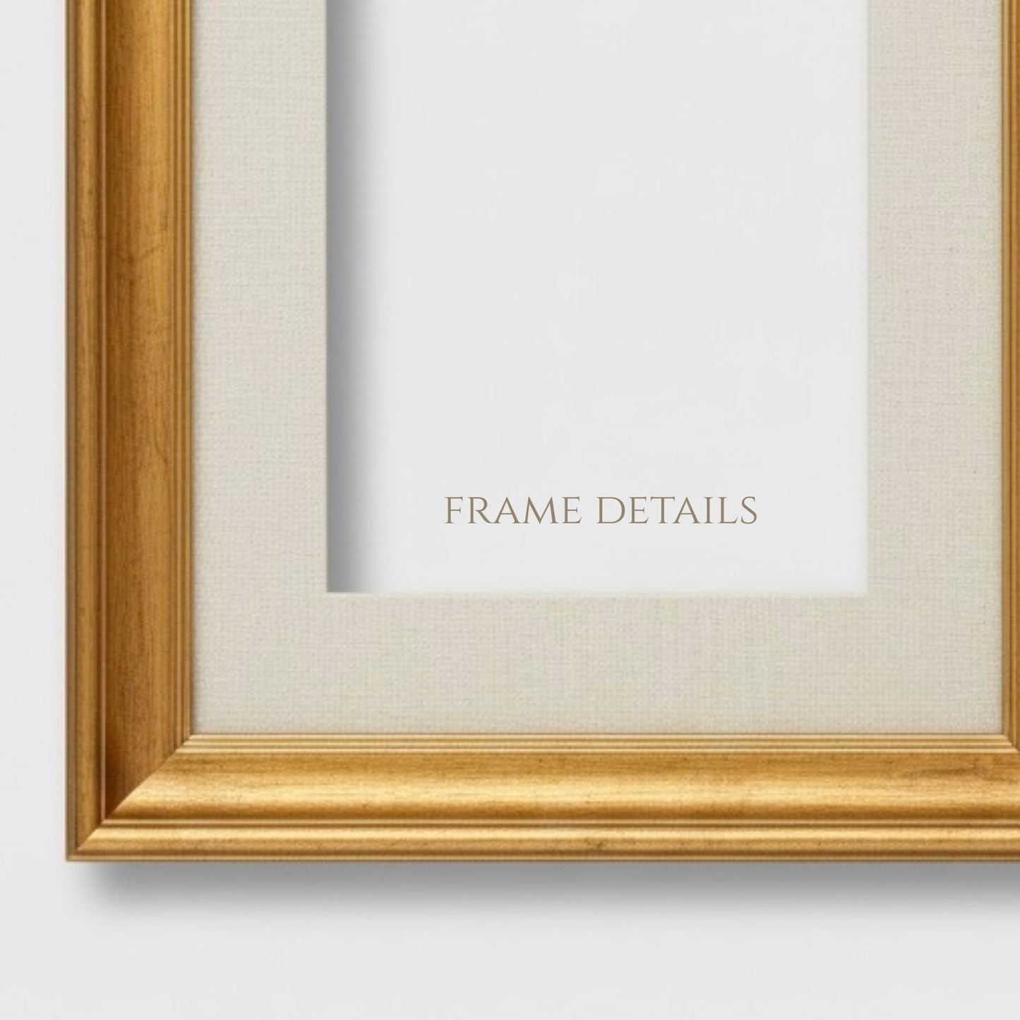 14x16x0.75 Inch Gold Frame Detail