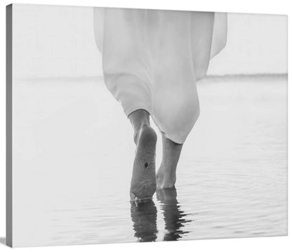 Walking On Water B&amp;W - Leinwand