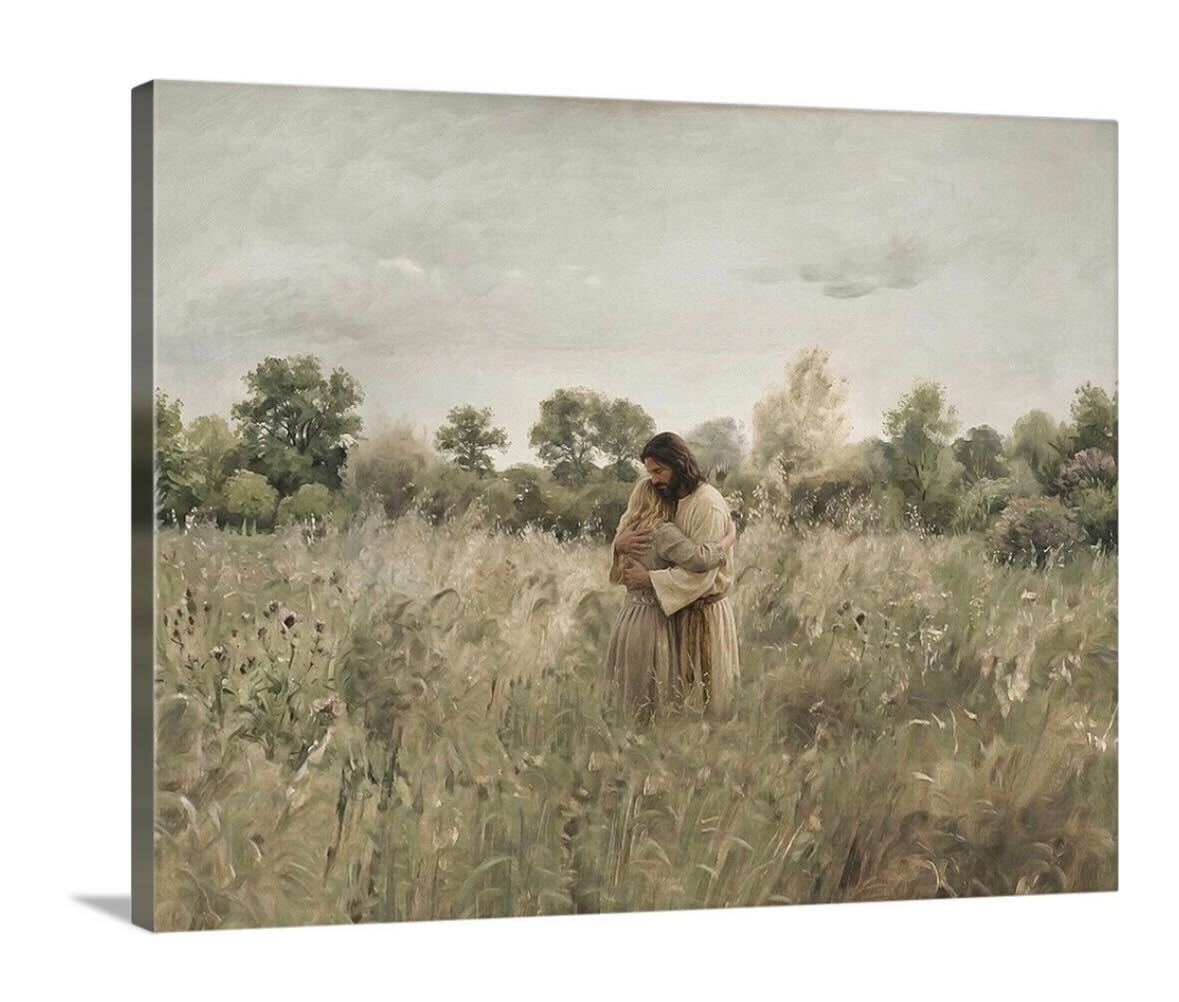 His Embrace - Blonde Girl - Canvas