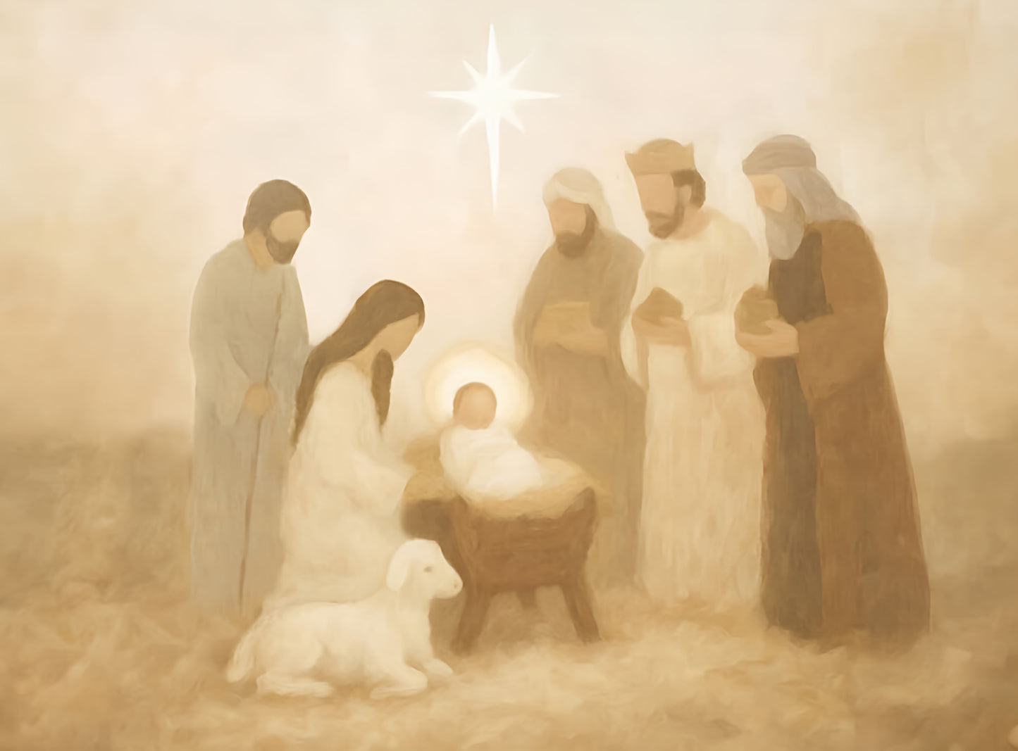 Manger Scene - Canvas