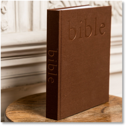 Mocha Linen Bible