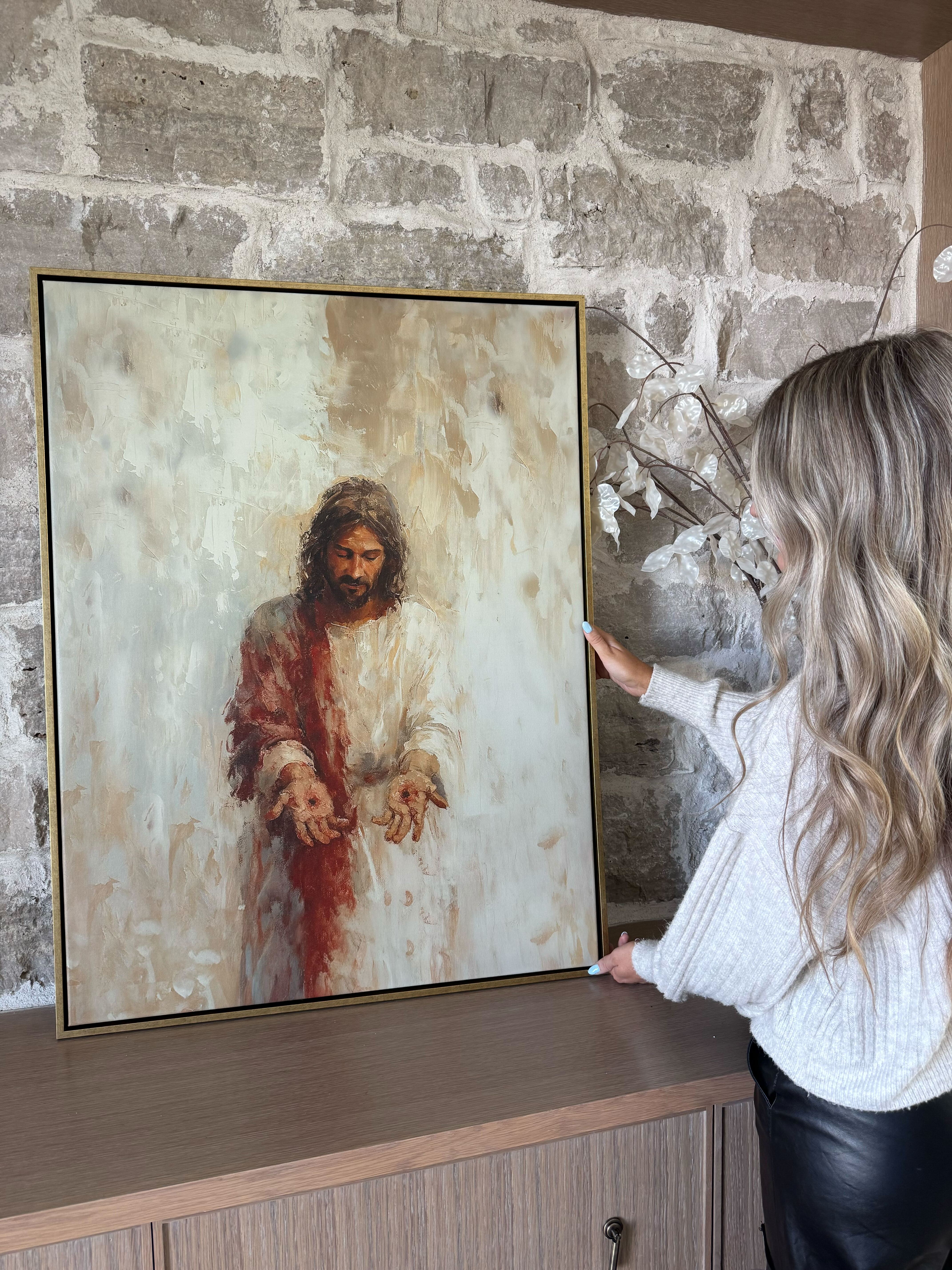 Canvas Rest Rest in Me Canavs – Christ-Centered Christian Art – Light Your Home