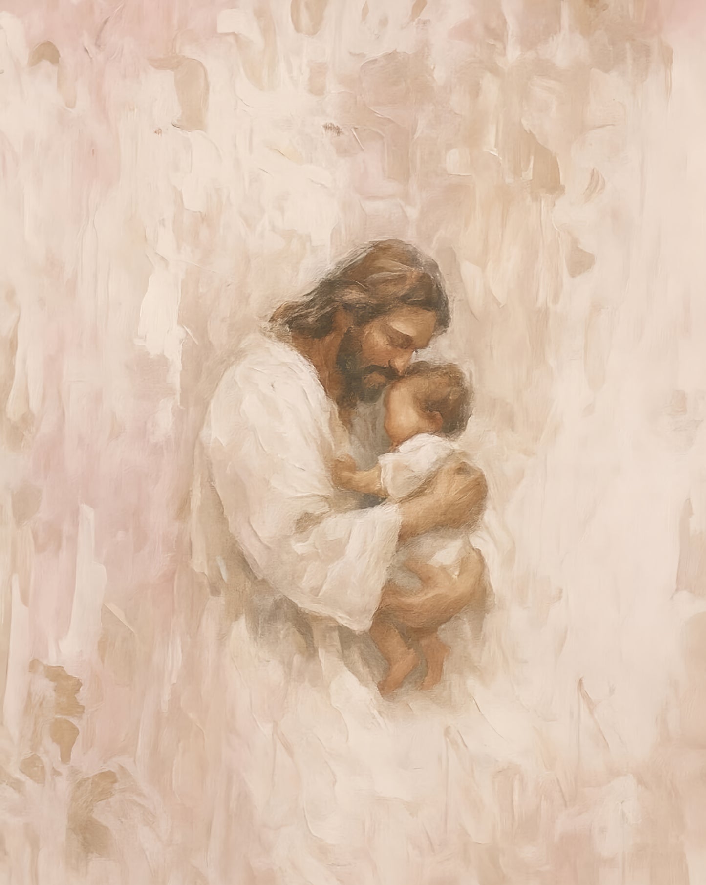 Safe in His Arms, Girl - Canvas