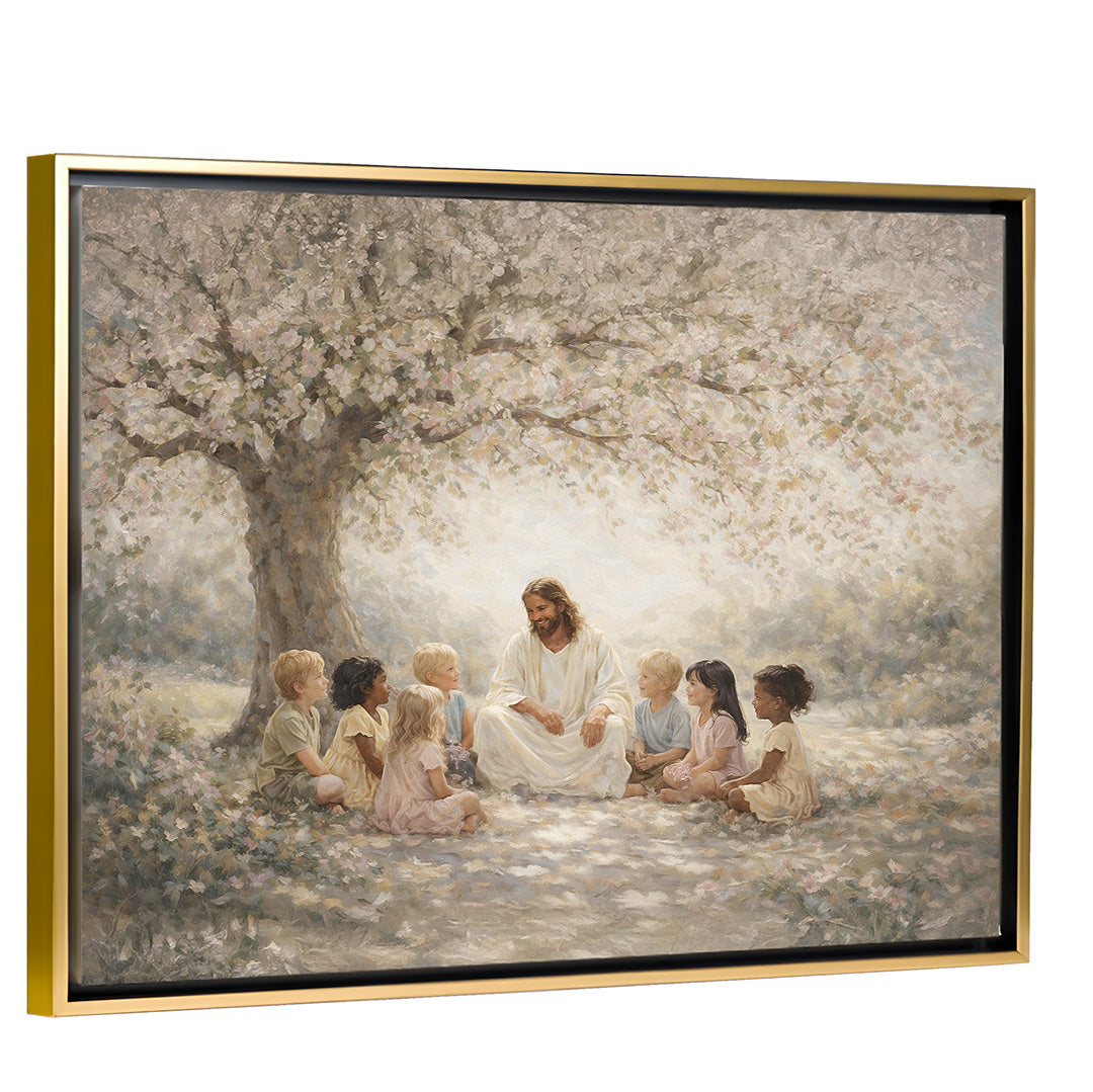 As A Child - Gold Framed Horizontal Canvas