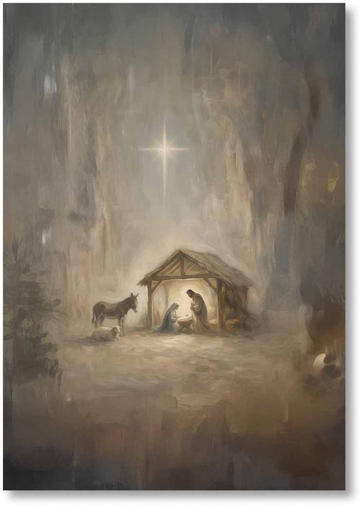 At the Manger - Print