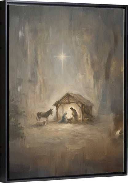 At the Manger - Canvas