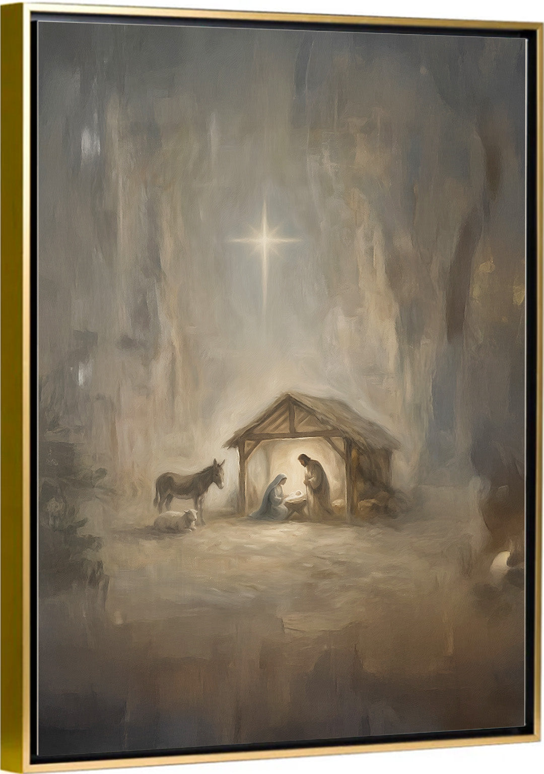 At the Manger - Canvas