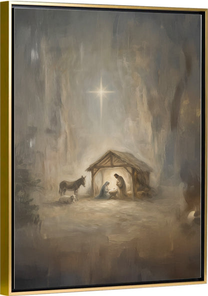 At the Manger - Canvas