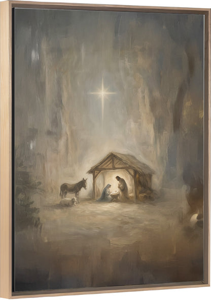 At the Manger - Canvas