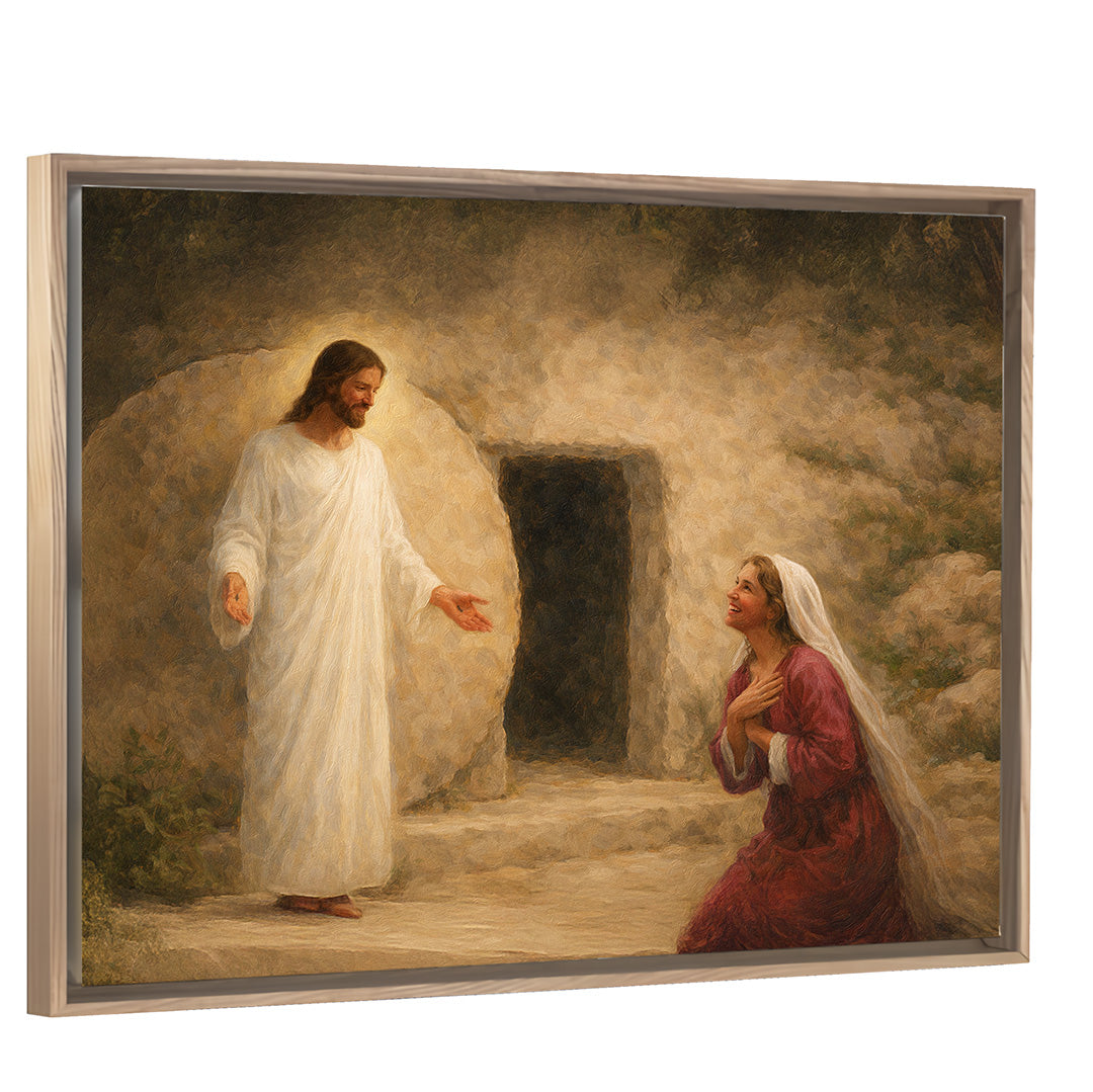 At The Tomb Canvas – Christ's Resurrection Christian Art – Light