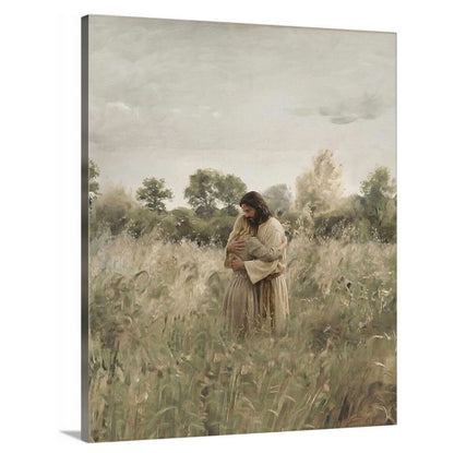 His Embrace - Blonde Girl - Canvas