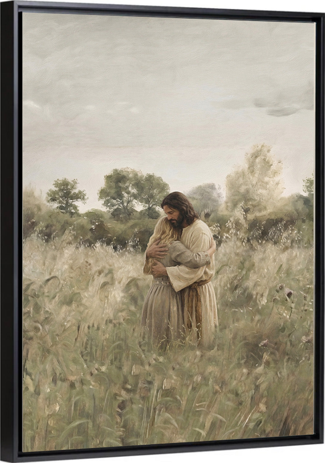 His Embrace - Blonde Girl - Canvas