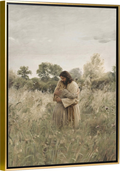 His Embrace - Blonde Girl - Canvas