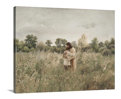 His Embrace - Brown Hair Boy - Canvas