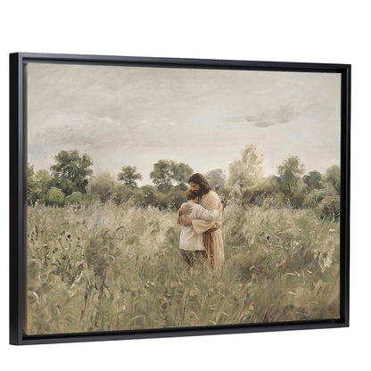 His Embrace - Brown Hair Boy - Canvas