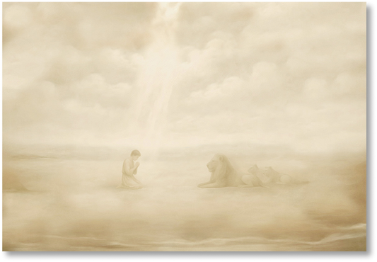 Daniel and the Lions Den Horizontal Print