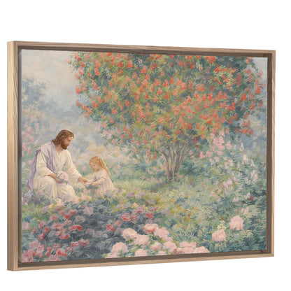 Glimpse of Heaven – Light Wood Framed Canvas
