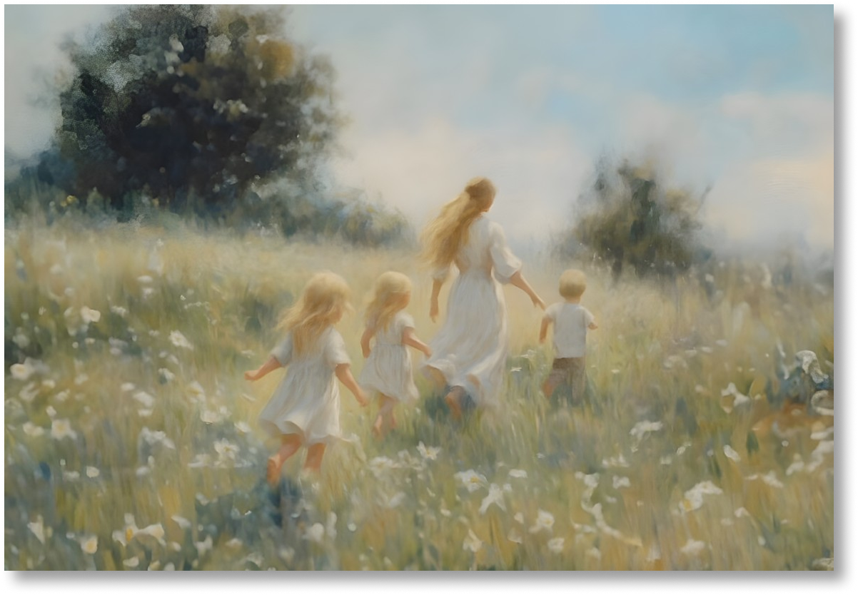 Mommy and Me, 3 Blondes - Print