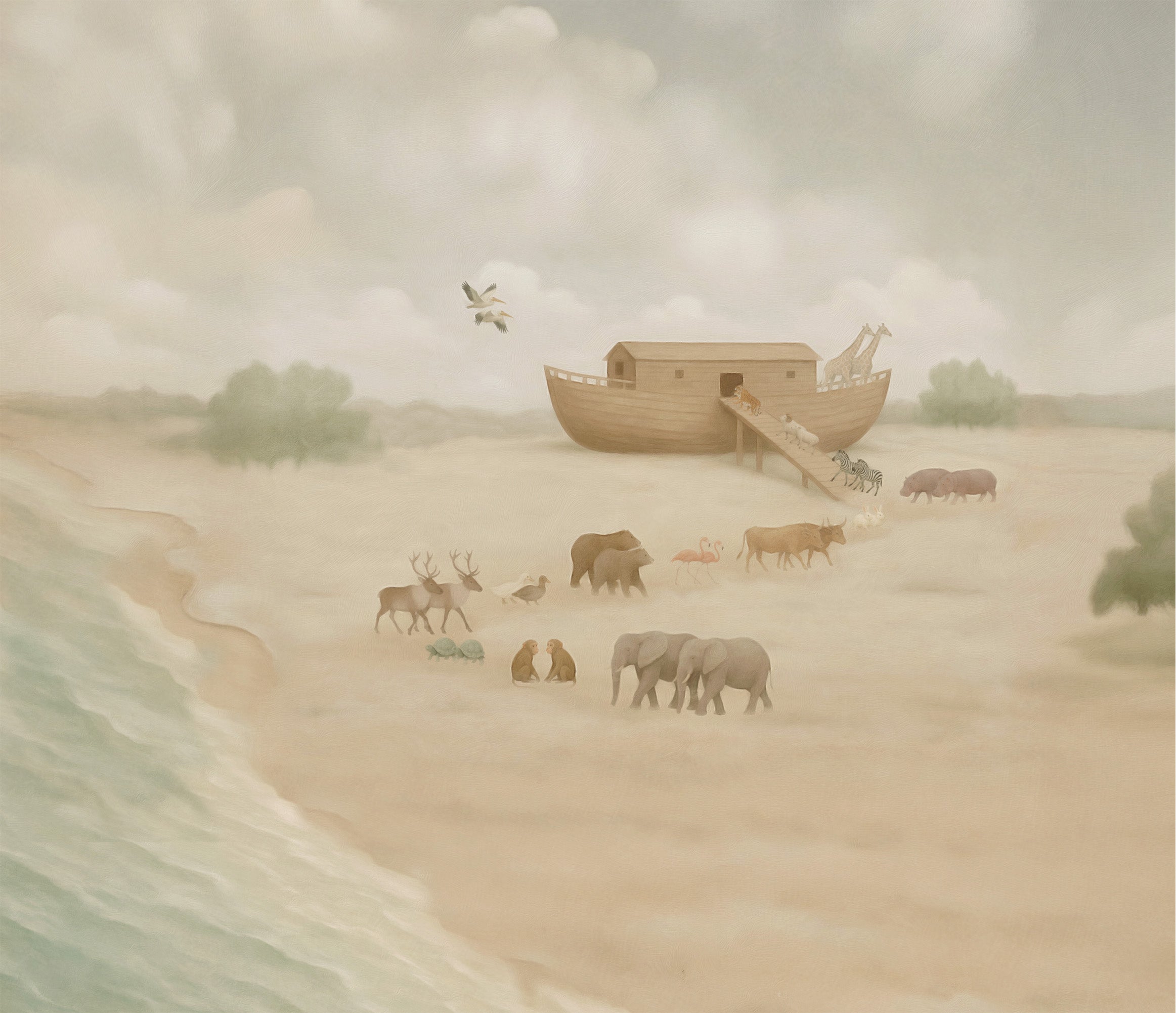 Noah's Ark Canvas – Christian Wall Art – Light Your Home
