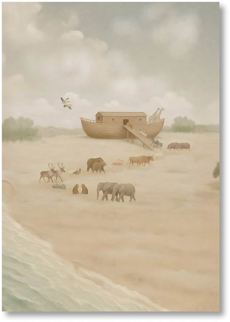 Noah’s Ark Print – Christian Wall Art – Light Your Home
