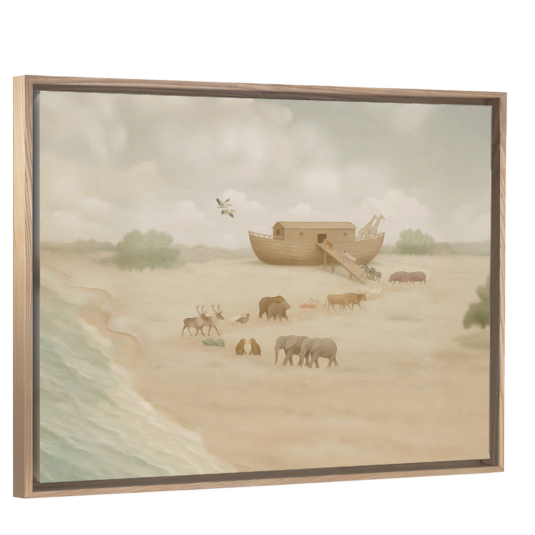 Noah's Ark Canvas with Light Wood Fram