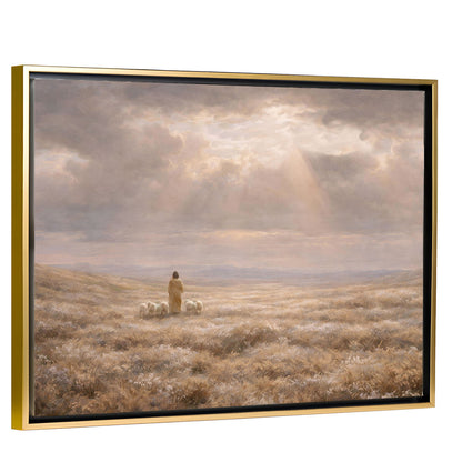 Open Heavens - Framed Canvas Gold