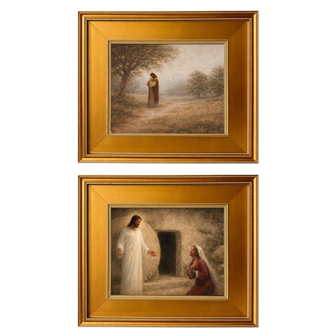 Set of 2 Framed Prints | Easter – Paths of Peace & At the Tomb