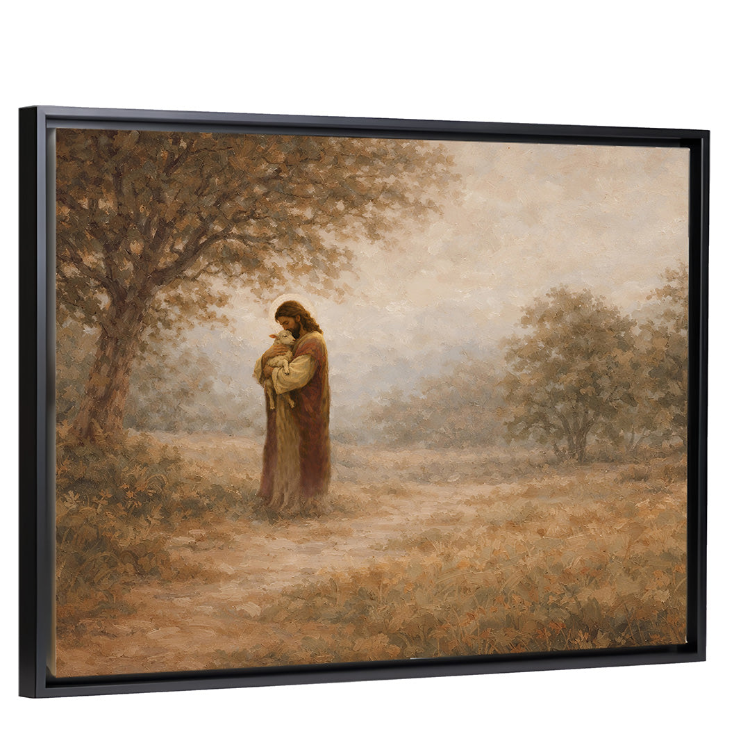 Paths of Peace - Black Framed Horizontal Canvas