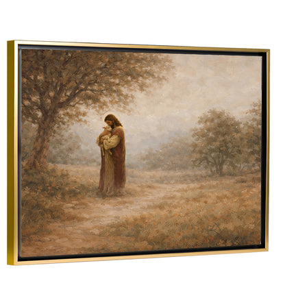 Paths of Peace - Gold Framed Horizontal Canvas