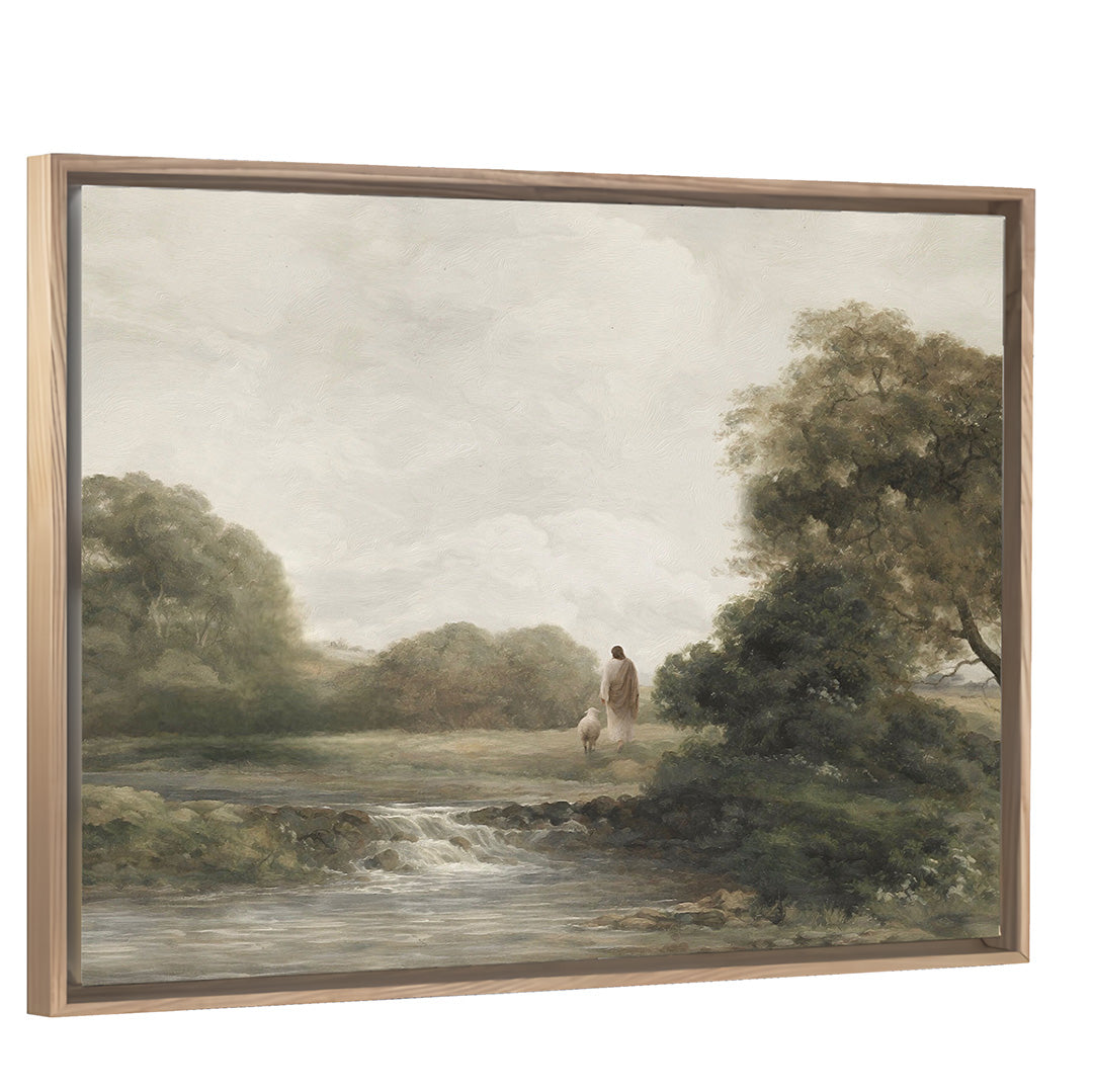 Reflected Grace - Light Wood Framed Canvas