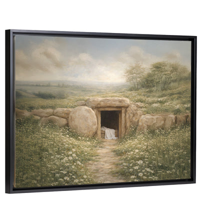 Risen in Glory - Black Framed Canvas