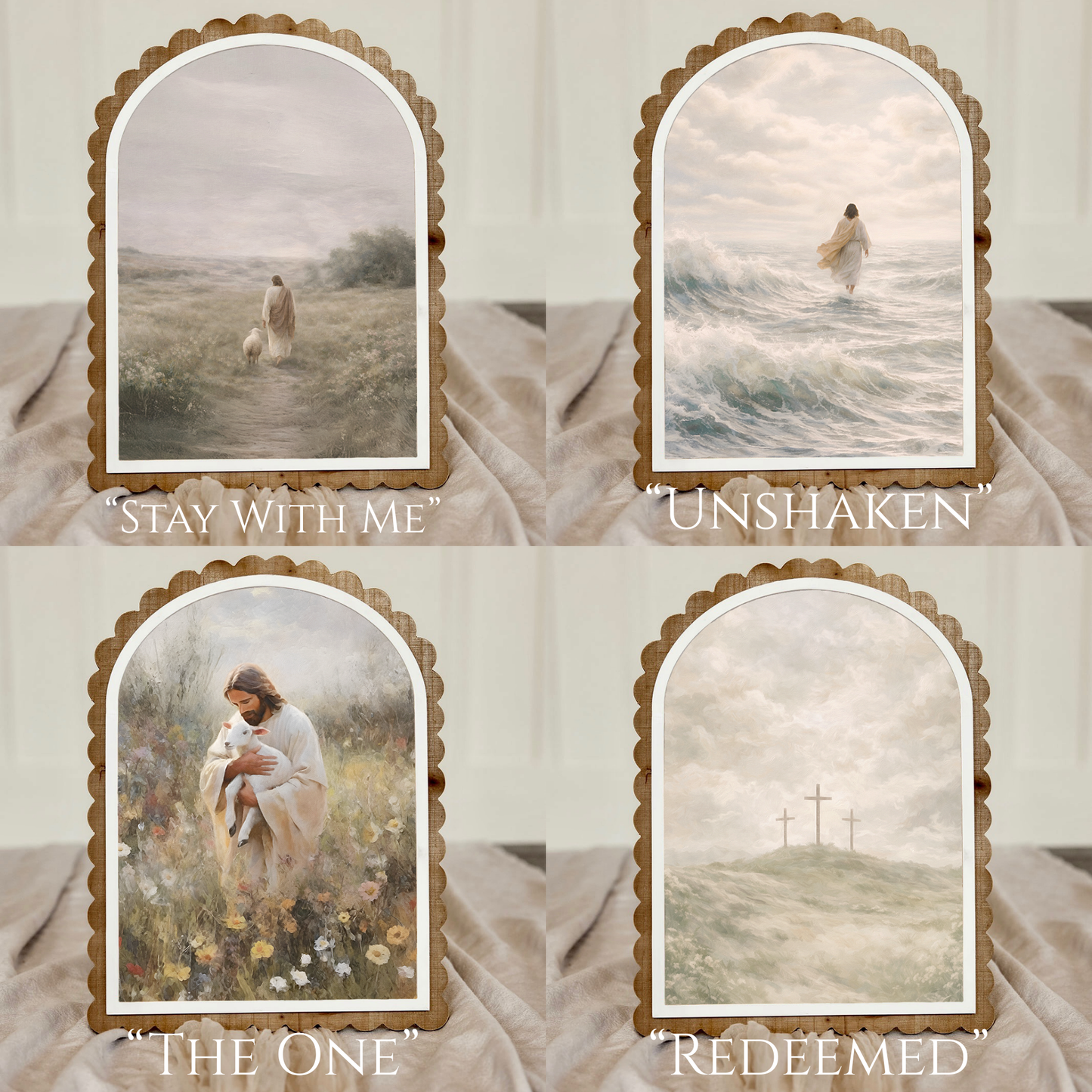 Scalloped Arch Wooden Frame - 10x14