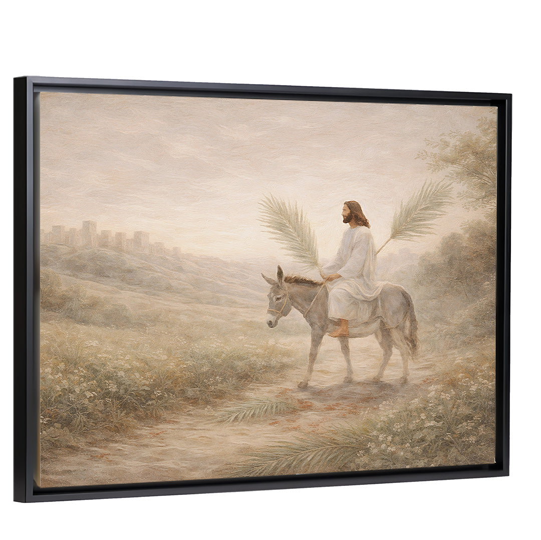 The Humble King - Black Framed Horizontal Canvas