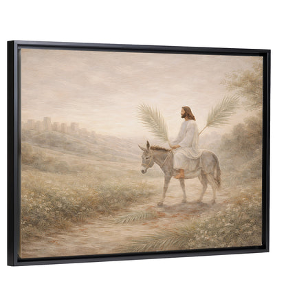 The Humble King - Black Framed Horizontal Canvas