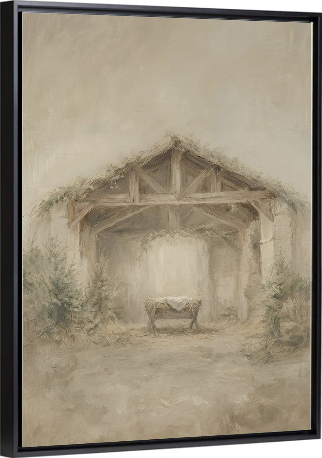 The Humble Manger - Canvas