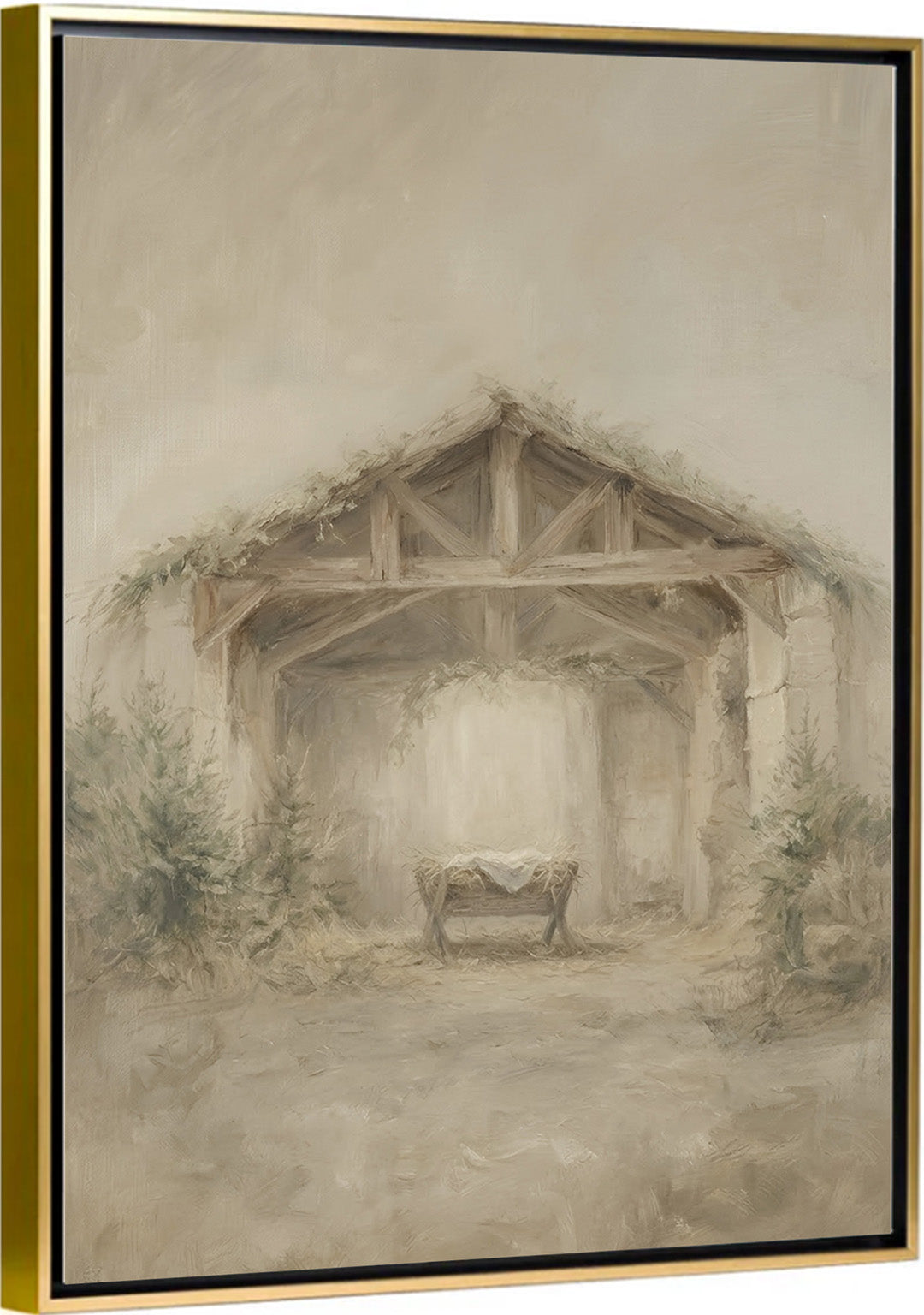 The Humble Manger - Canvas
