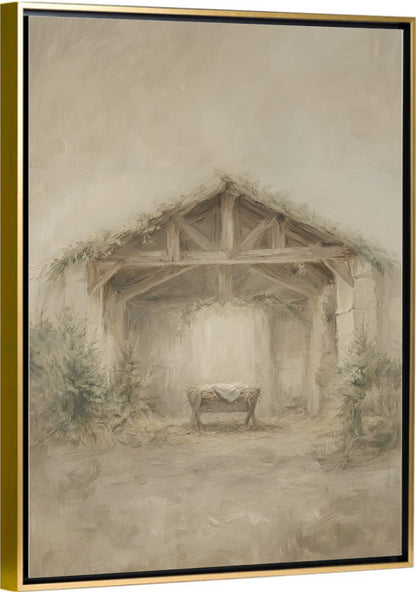 The Humble Manger - Canvas