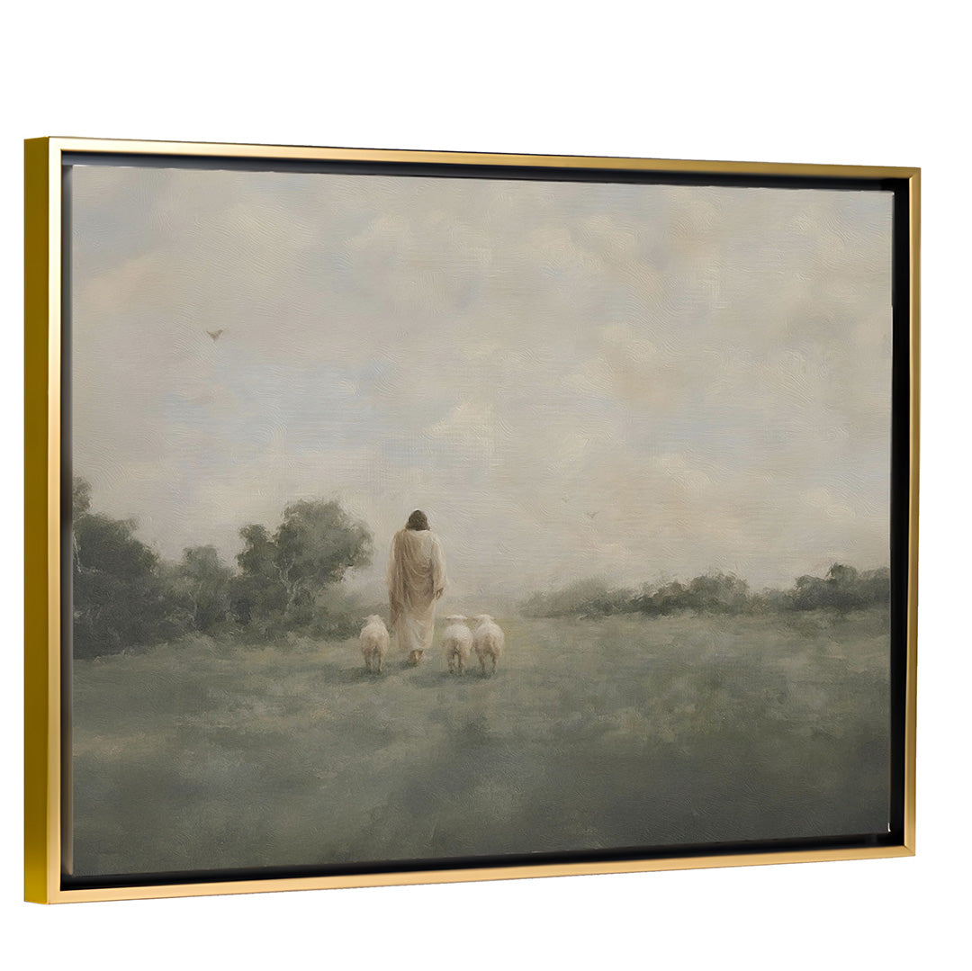 Under His Watch - Gold Framed Canvas