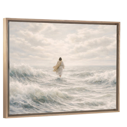 Unshaken - Light Wood Framed Horizontal Canvas