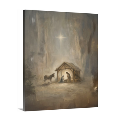 At the Manger - Canvas