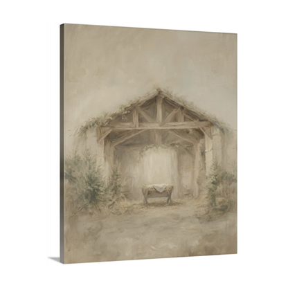 The Humble Manger - Canvas