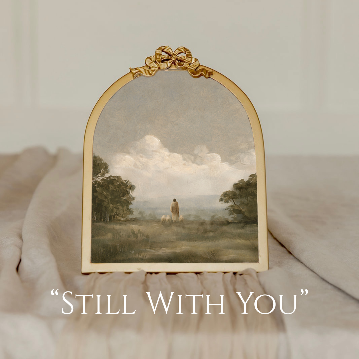 Vintage Ribbon Gold Frame - 5.7x9.2