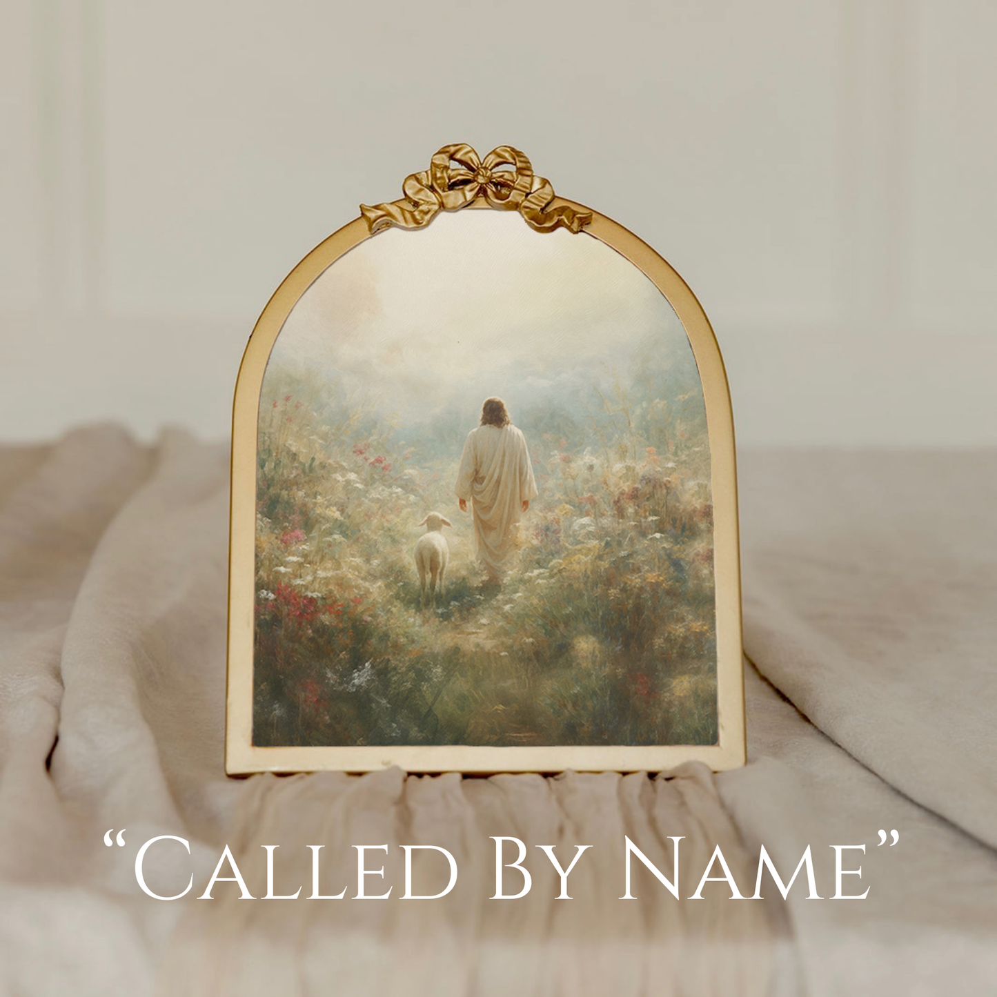 Vintage Ribbon Gold Frame - 5.7x9.2