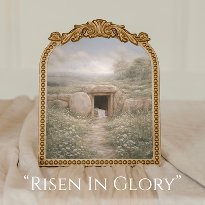 Medium Vintage Floral Gold Frame -  9.5x11