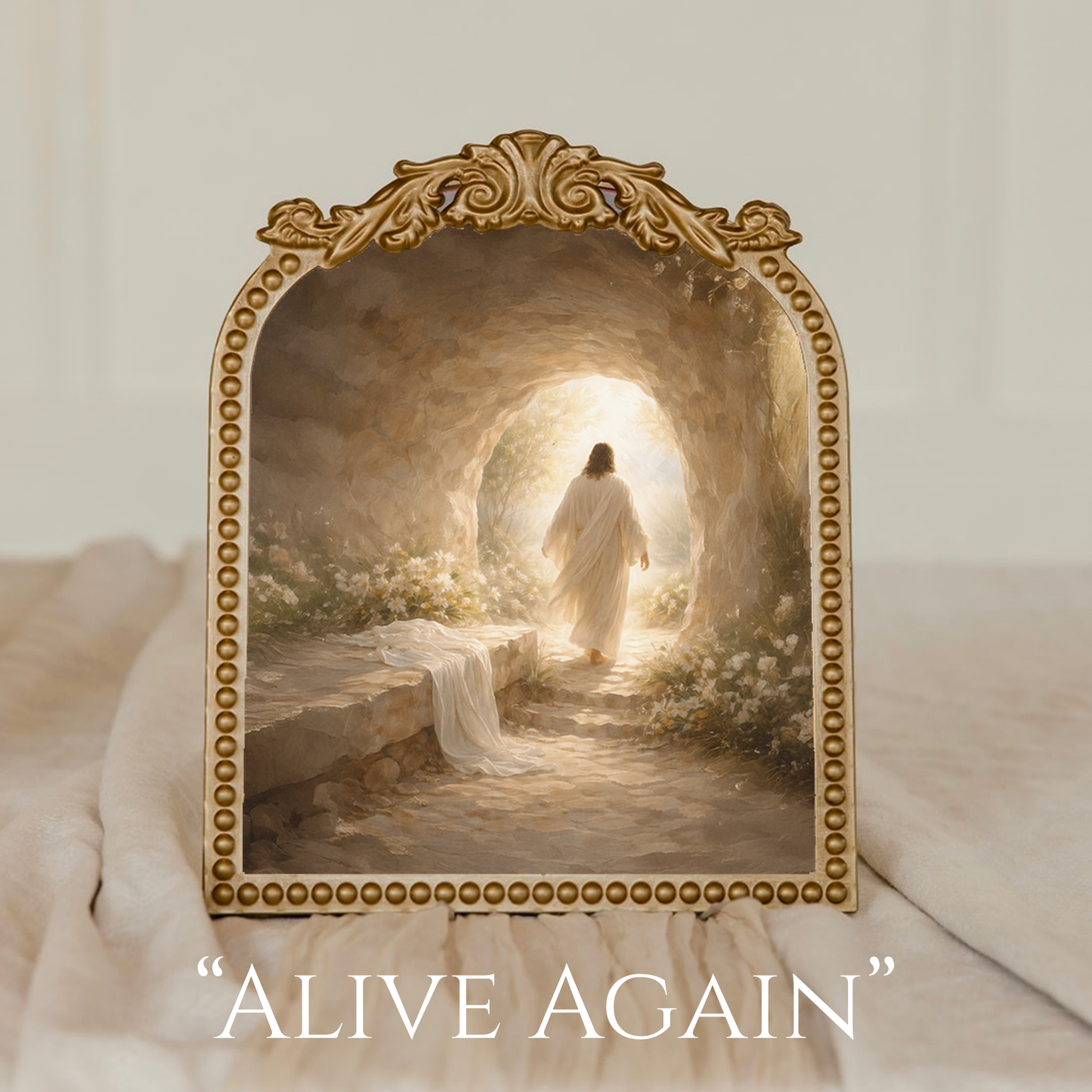 Medium Vintage Floral Gold Frame -  9.5x11